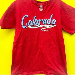 Colorado merch Red graphic short sleeve t-shirt women’s Small